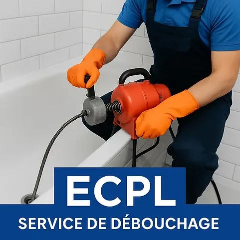 Débouchage de baignoire par un technicien ECPL